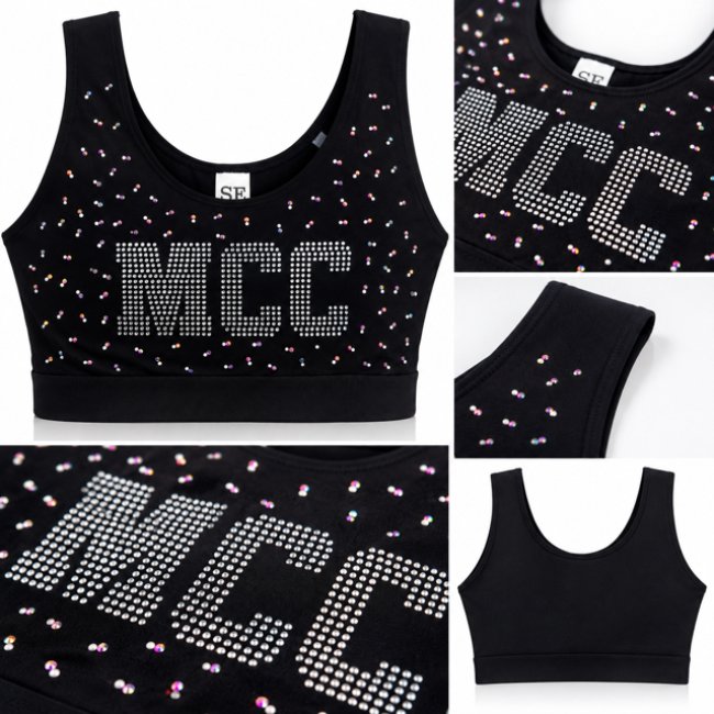 MCC Top Crop Sport Doppelpunkt - einseitg bedruckt
